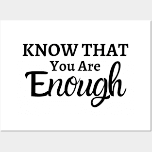 You are enough Posters and Art